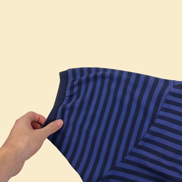 90s XL Polo by Ralph Lauren shirt, vintage blue striped polo short sleeve top - Picture 4 of 9